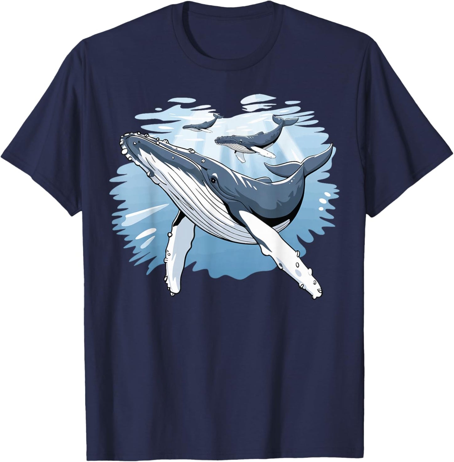 Humpback Whale T-Shirt - T-Shirt | Navy