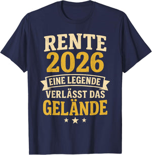 Rente 2026 A Legend Leaves The Terrain Funny Pensioner T-Shirt - T-Shirt | Navy