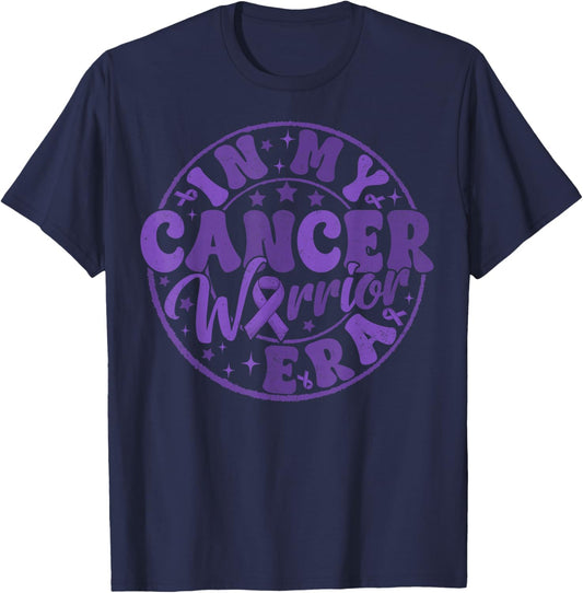 Groovy In My Cancer Warrior Era Hodgkin's Lymphoma Awareness T-Shirt - T-Shirt | Navy