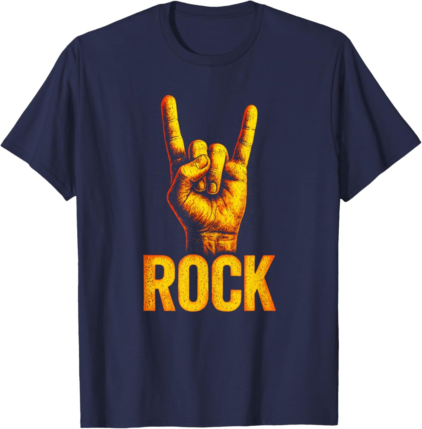 Rock - Hand Horns Punk Music Concert T-Shirt - T-Shirt | Navy