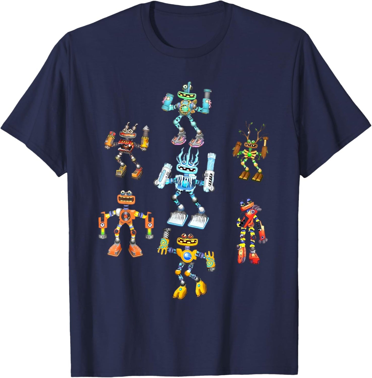 Singing Monsters Plush Robots Costume T-Shirt - T-Shirt | Navy
