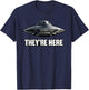 They're Here Alien UFO UAP T-Shirt - T-Shirt | Navy