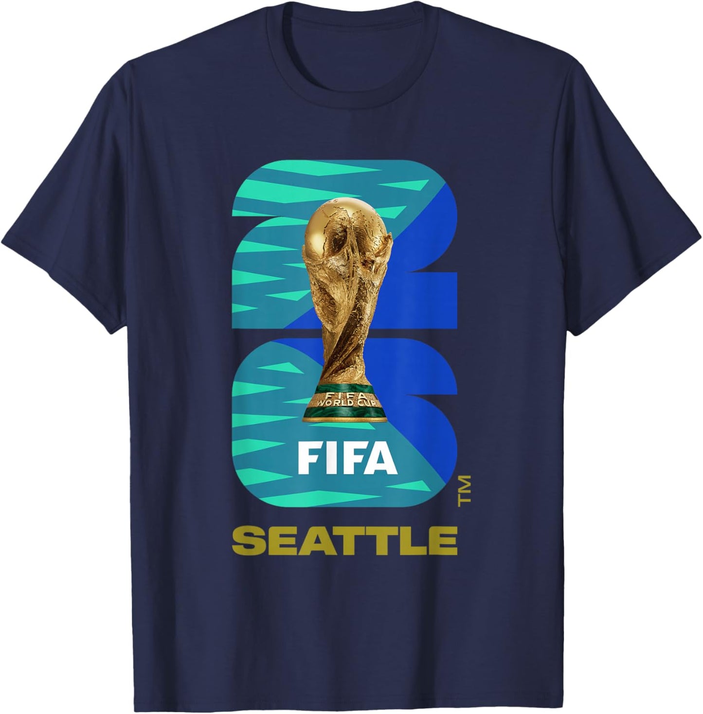 FIFA World CUP26 Seattle Trophy Color T-Shirt - T-Shirt | Navy