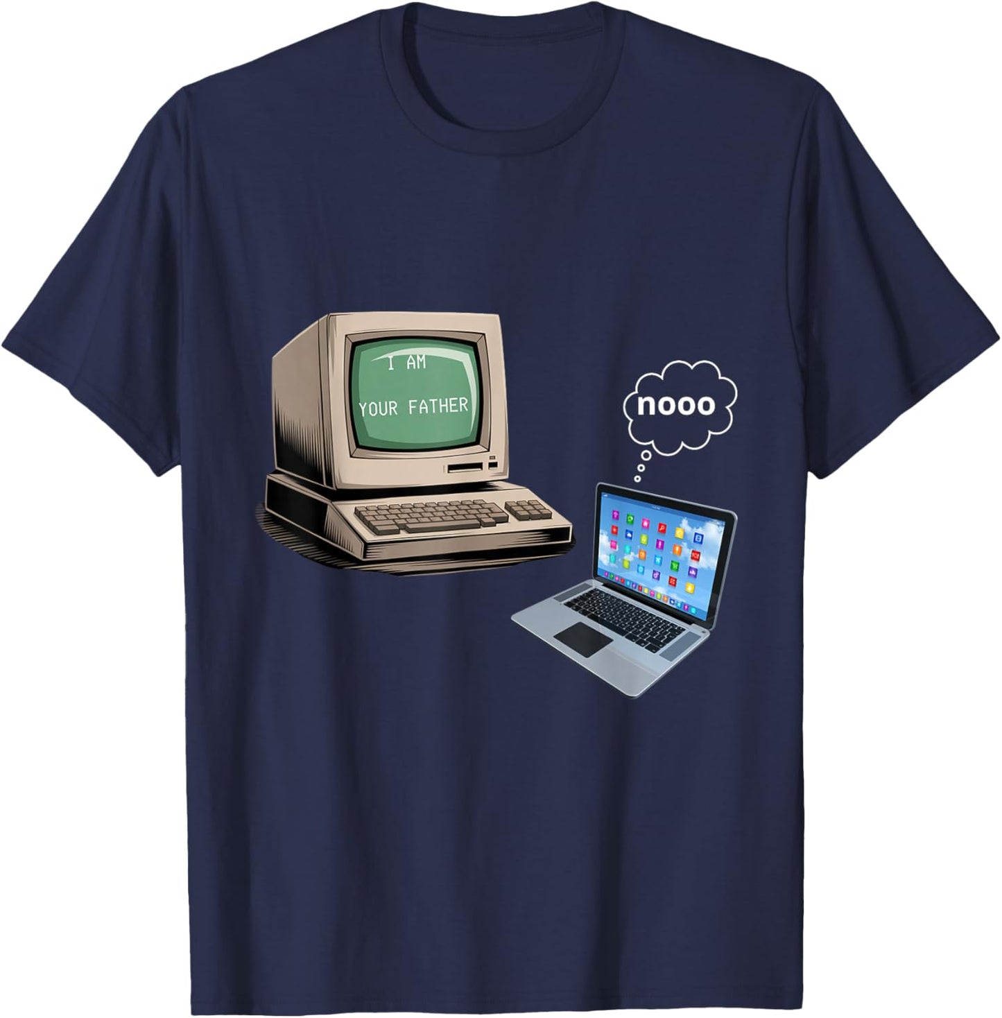 Computer programmer. 80's computer T-Shirt - T-Shirt | Navy