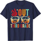Vintage Peace Out 3rd Grade Graduation Last Day Of School T-Shirt - T-Shirt | Navy