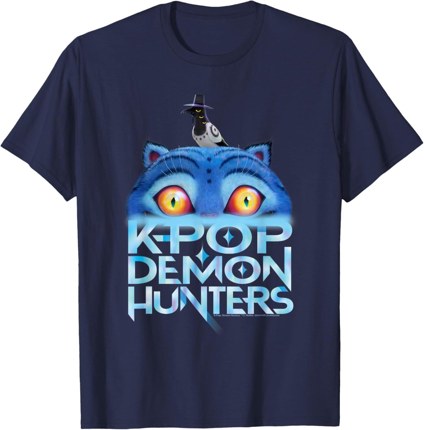 KPop Demon Hunters Derpy Sinking Officially Licensed T-Shirt - T-Shirt | Navy