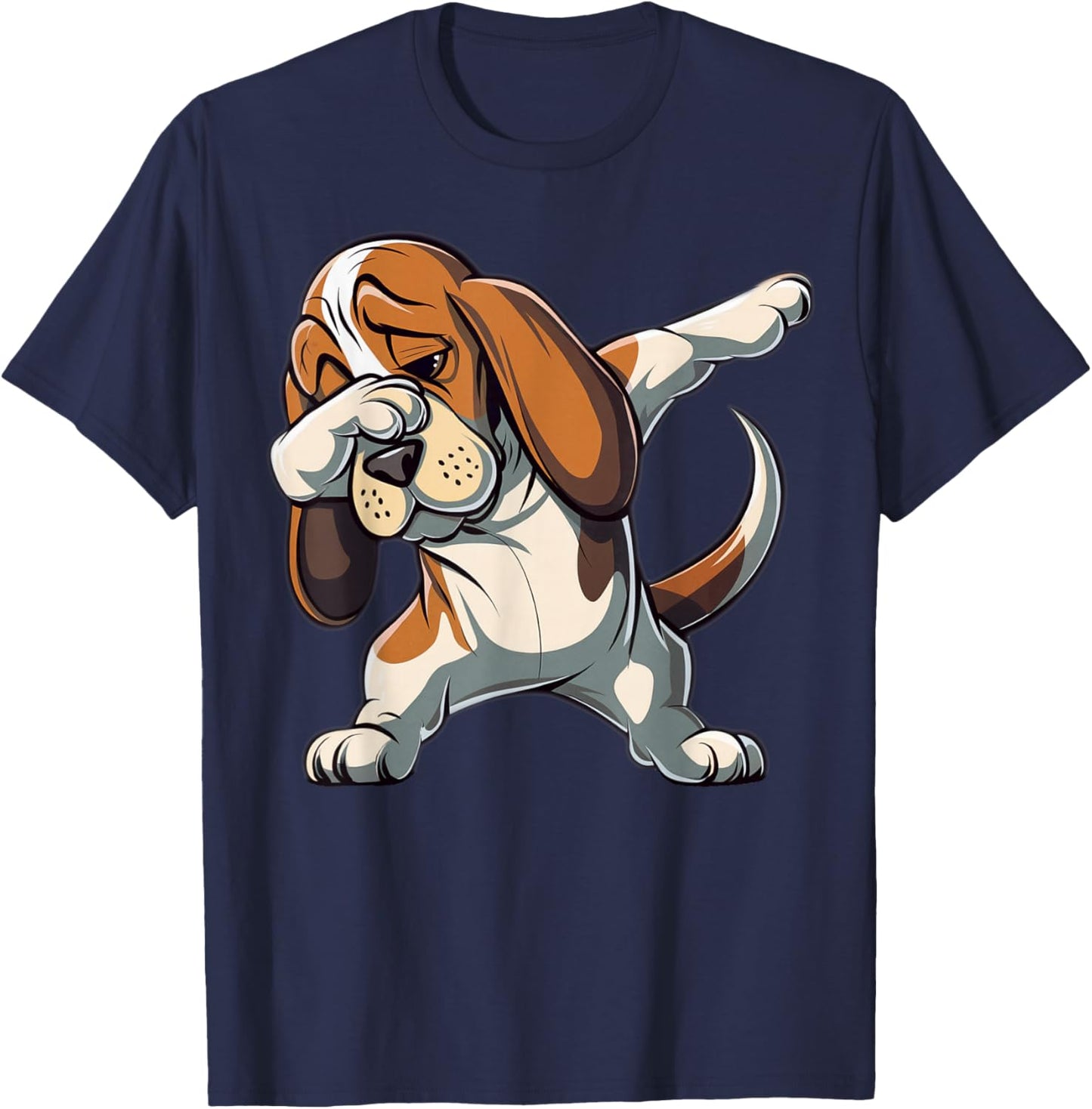 Dabbing Basset Hound Dab Dance Dog Lover Gifts Women T-Shirt - T-Shirt | Navy