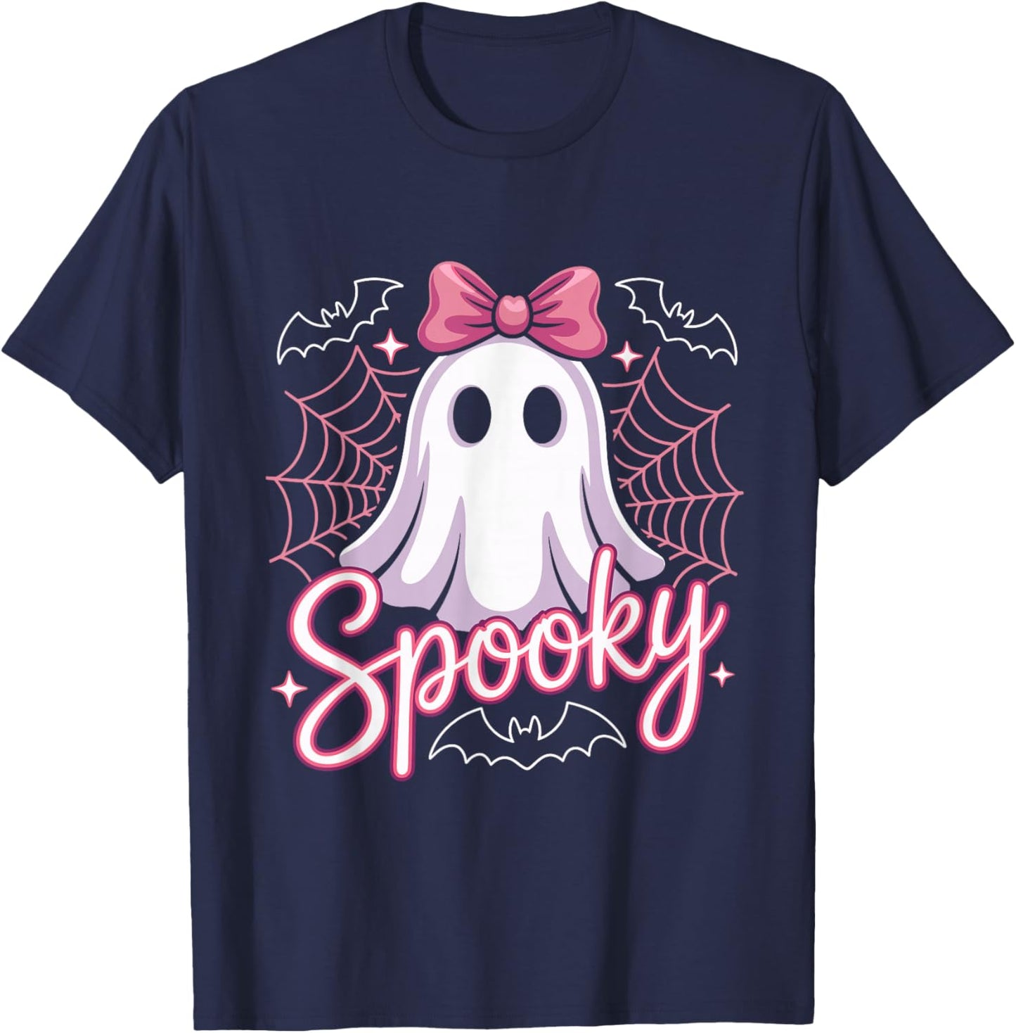 Cute Halloween Spooky Ghost T-Shirt - T-Shirt | Navy