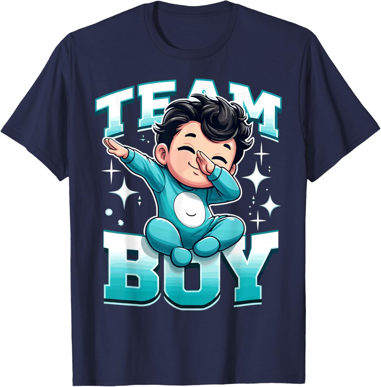 Team Boy Gender Reveal T-Shirt - T-Shirt | Navy