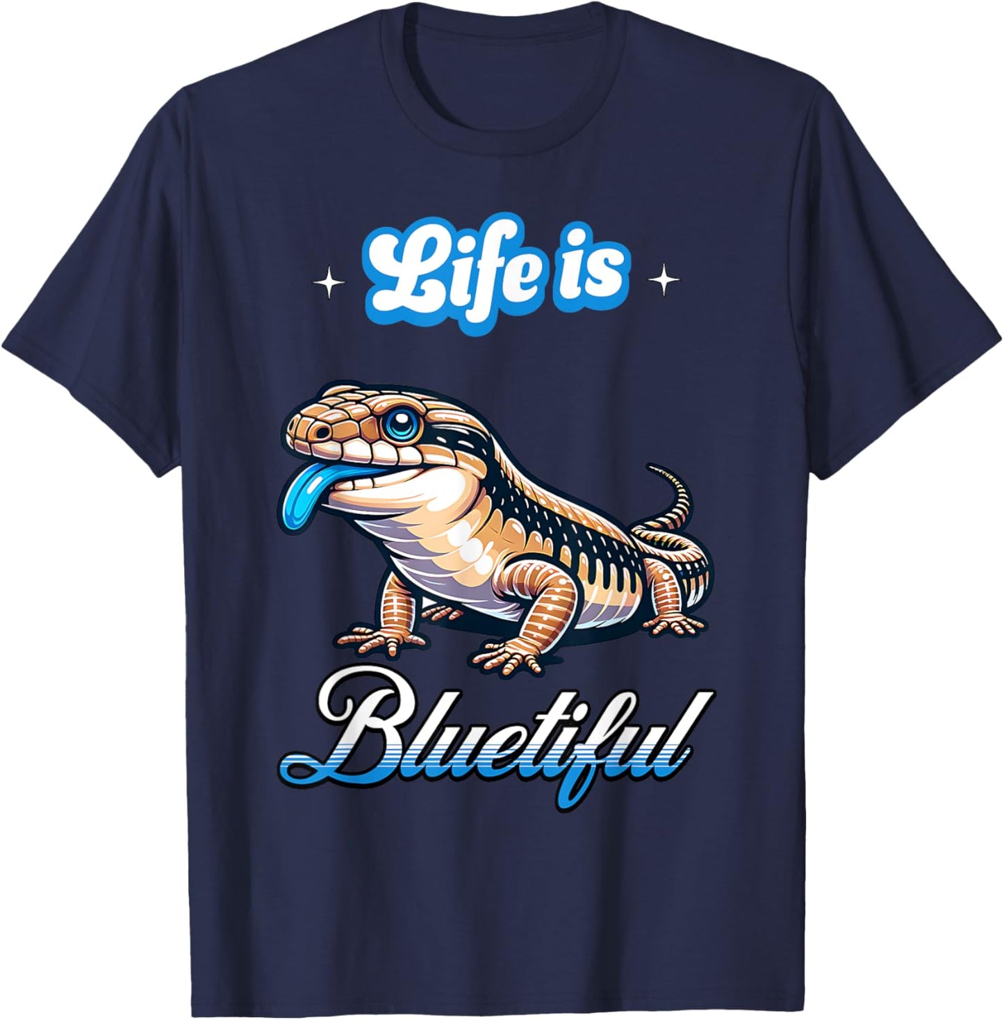 Blue Tongue Skink Owner T-Shirt - T-Shirt | Navy