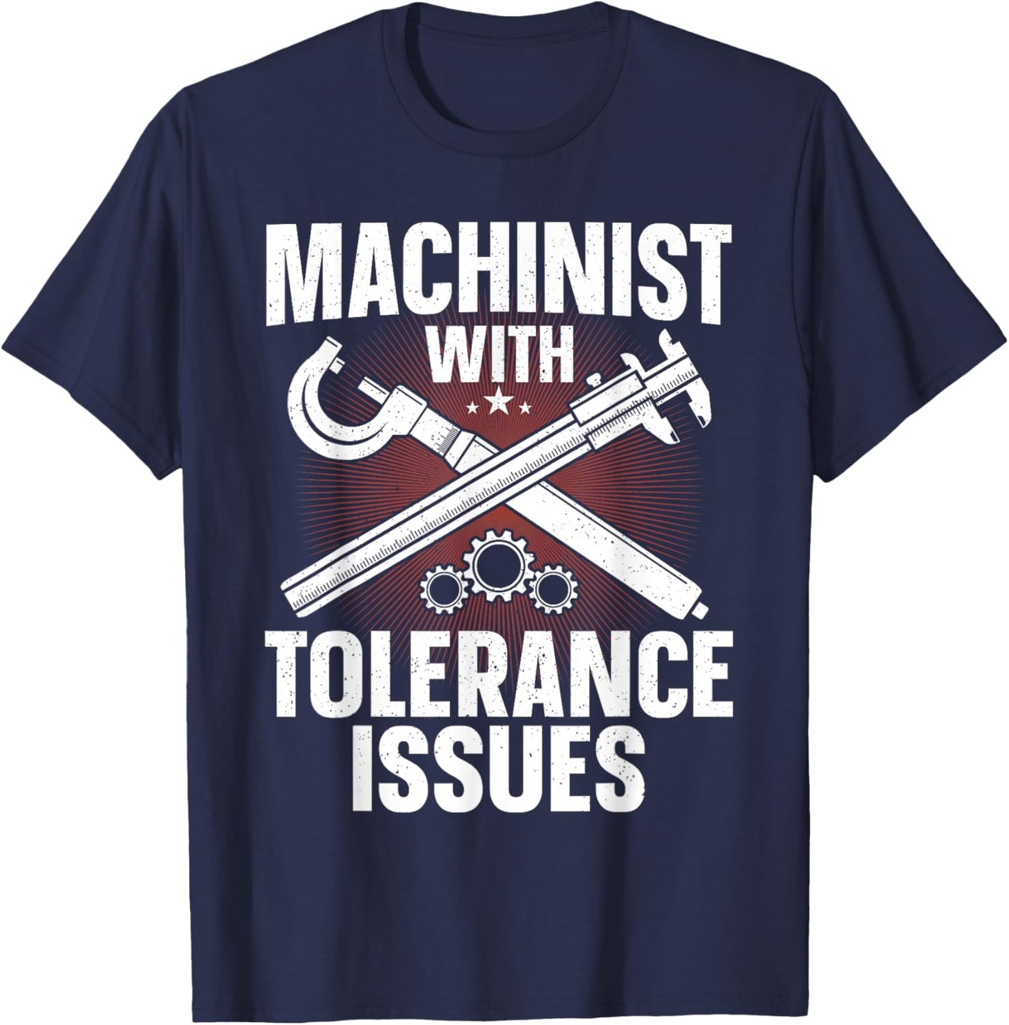 Funny Machinist Art Dad Women CNC Machine Operator T-Shirt - T-Shirt | Navy