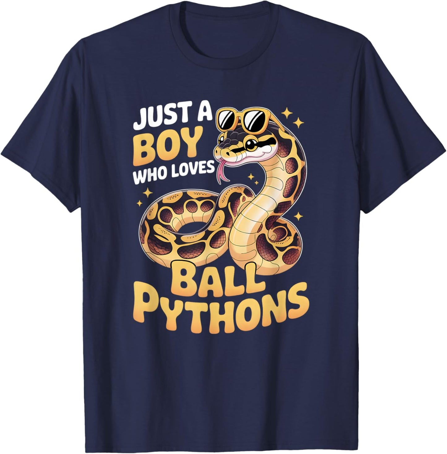 Boys Ball Python T-Shirt - T-Shirt | Navy