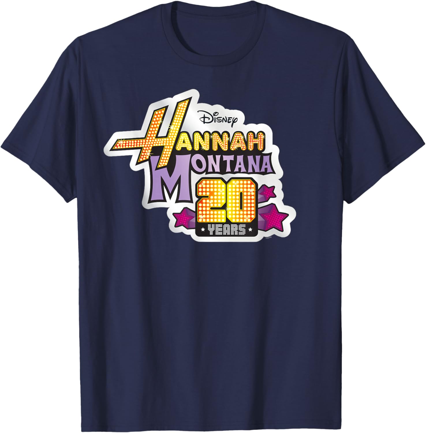 Disney Hannah Montana 20th Anniversary Official Logo T-Shirt - T-Shirt | Navy
