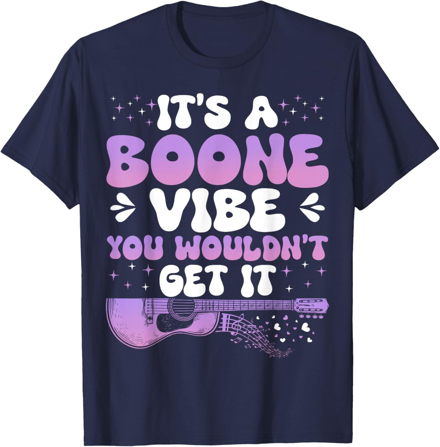 It's A Boone Vibe You Wouldn't Get It Groovy 80's T-Shirt - T-Shirt | Navy