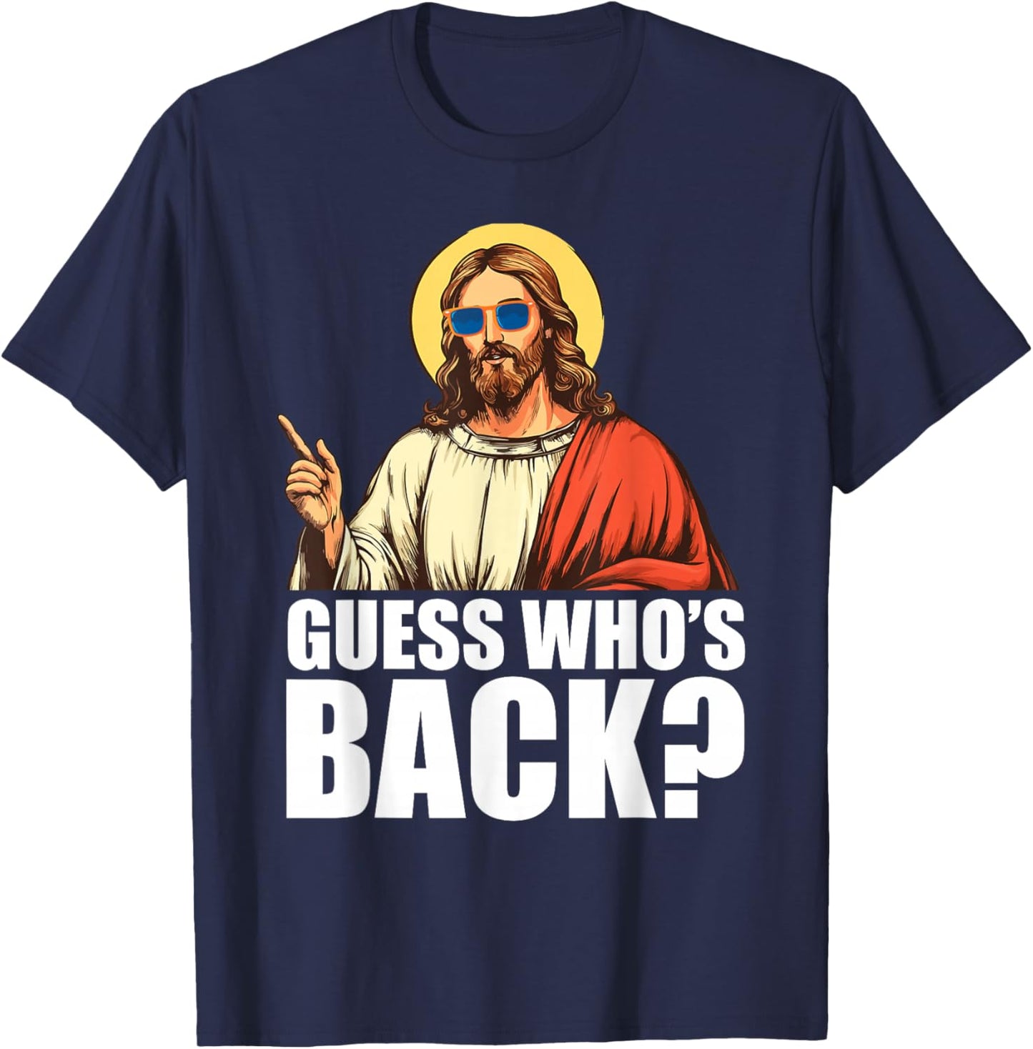 Funny Jesus Easter Resurrection Meme Sunglasses Adults Kids T-Shirt - T-Shirt | Navy