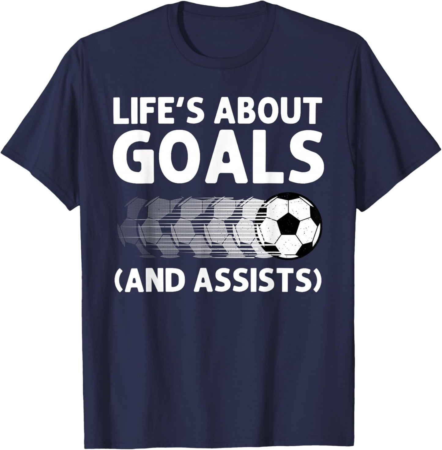 Funny Soccer Art For Boys Girls Men Women Gag Soccer Player T-Shirt - T-Shirt | Navy