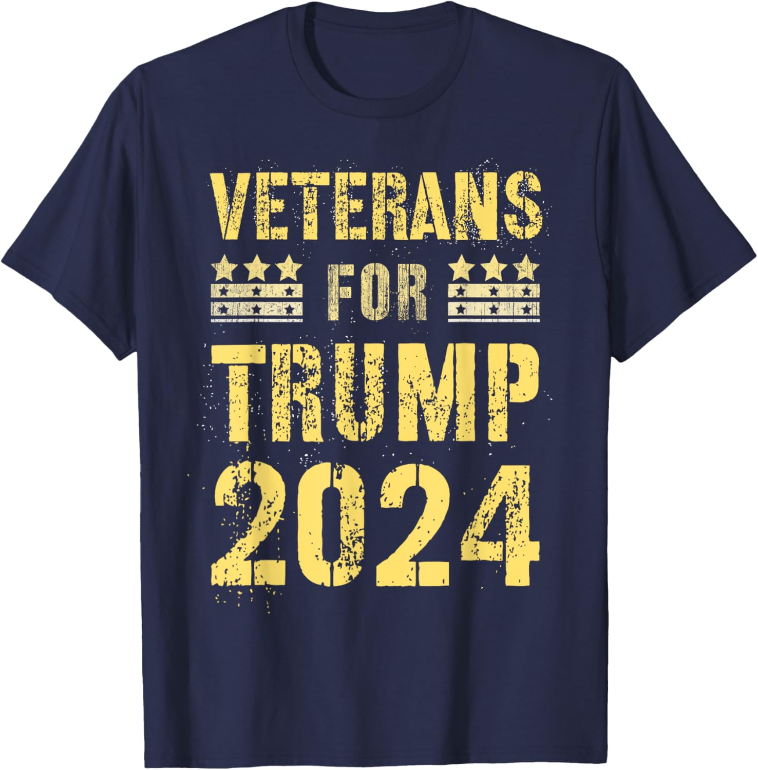 Support VETERANS FOR TRUMP 2024 We Won Took America Back T-Shirt - T-Shirt | Navy