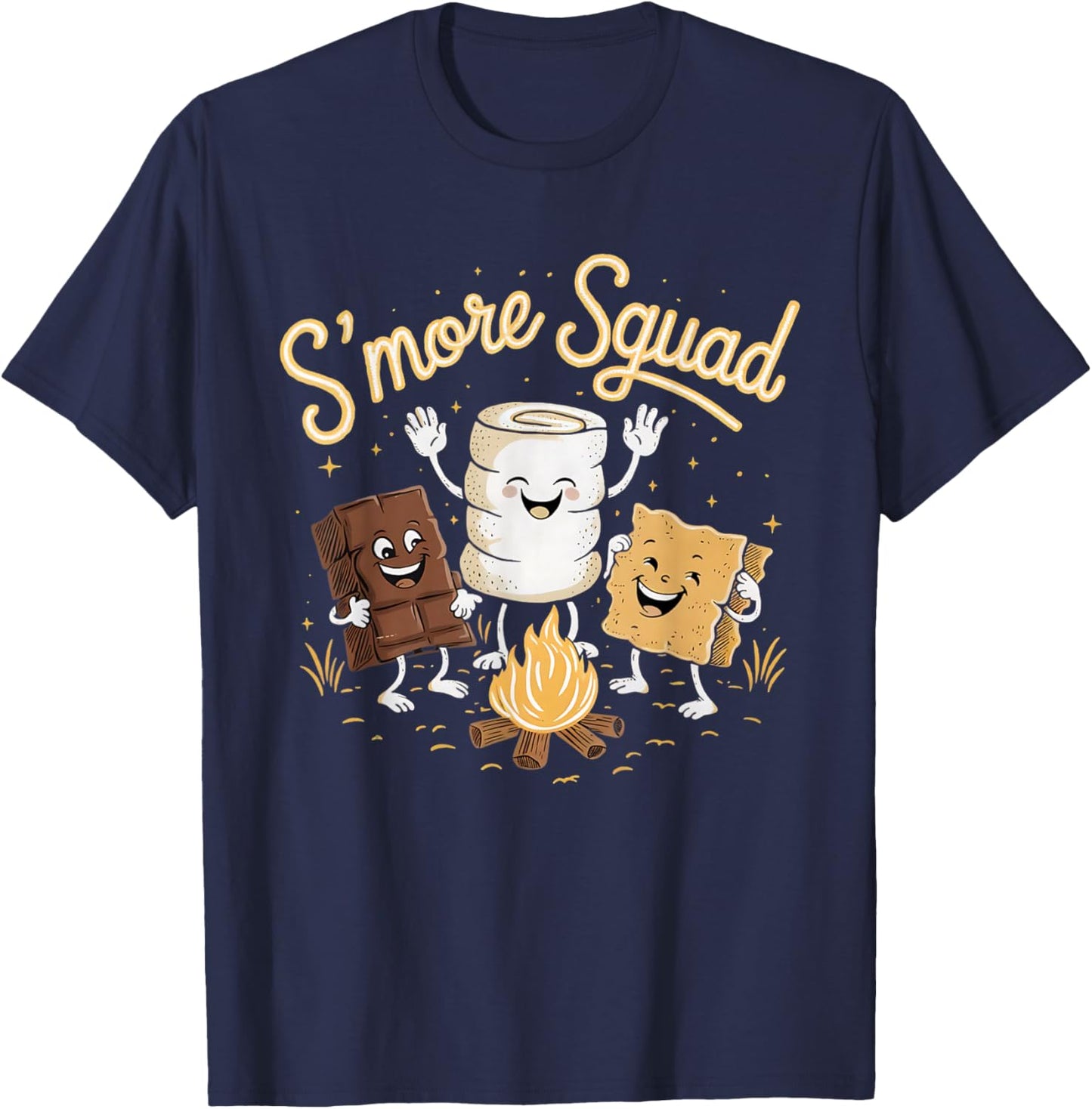 Smore Squad Camping Campfire Chocolate Marshmallow S'mores T-Shirt - T-Shirt | Navy
