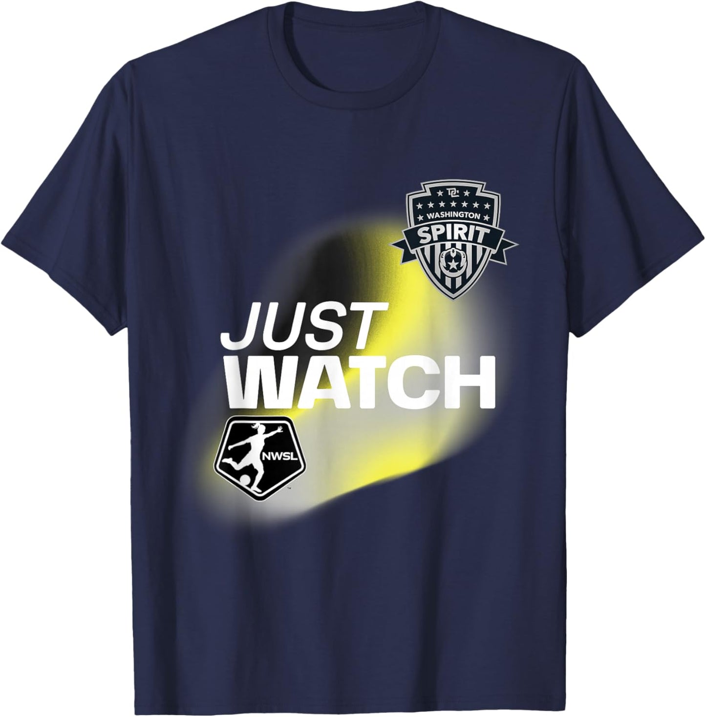 Officially Licensed Washington Spirit FC Just Watch NWSL T-Shirt - T-Shirt | Navy
