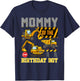 Mommy of The Birthday Boy Construction Worker Birthday T-Shirt - T-Shirt | Navy