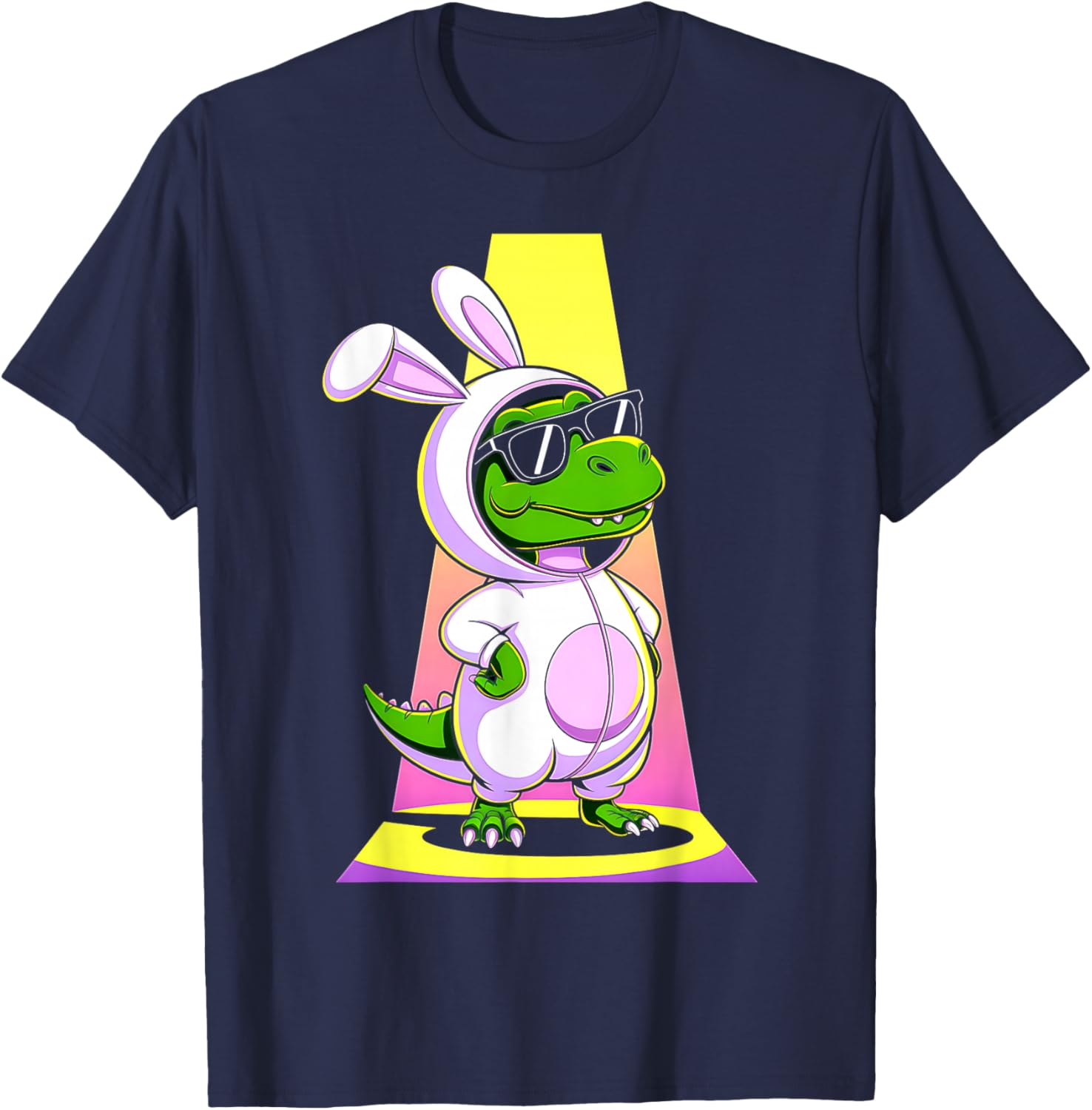 Cool Dino Easter Bunny Dinosaur Rabbit Fun for All Ages T-Shirt - T-Shirt | Navy
