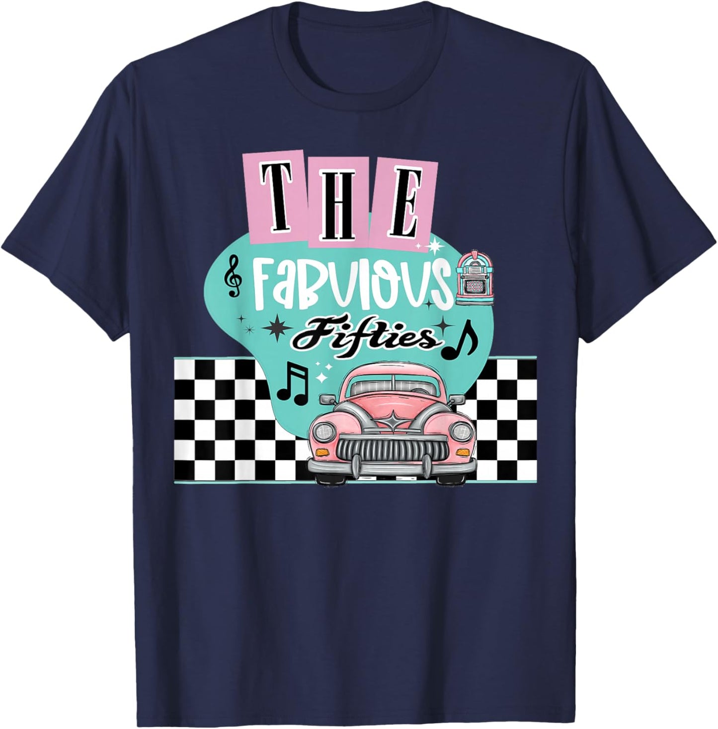 50s Rockabilly Sock Hop Vintage 1950s Clothing Women Men T-Shirt - T-Shirt | Navy