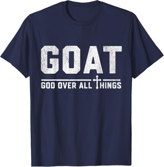 Goat God Over All Things T-Shirt - T-Shirt | Navy