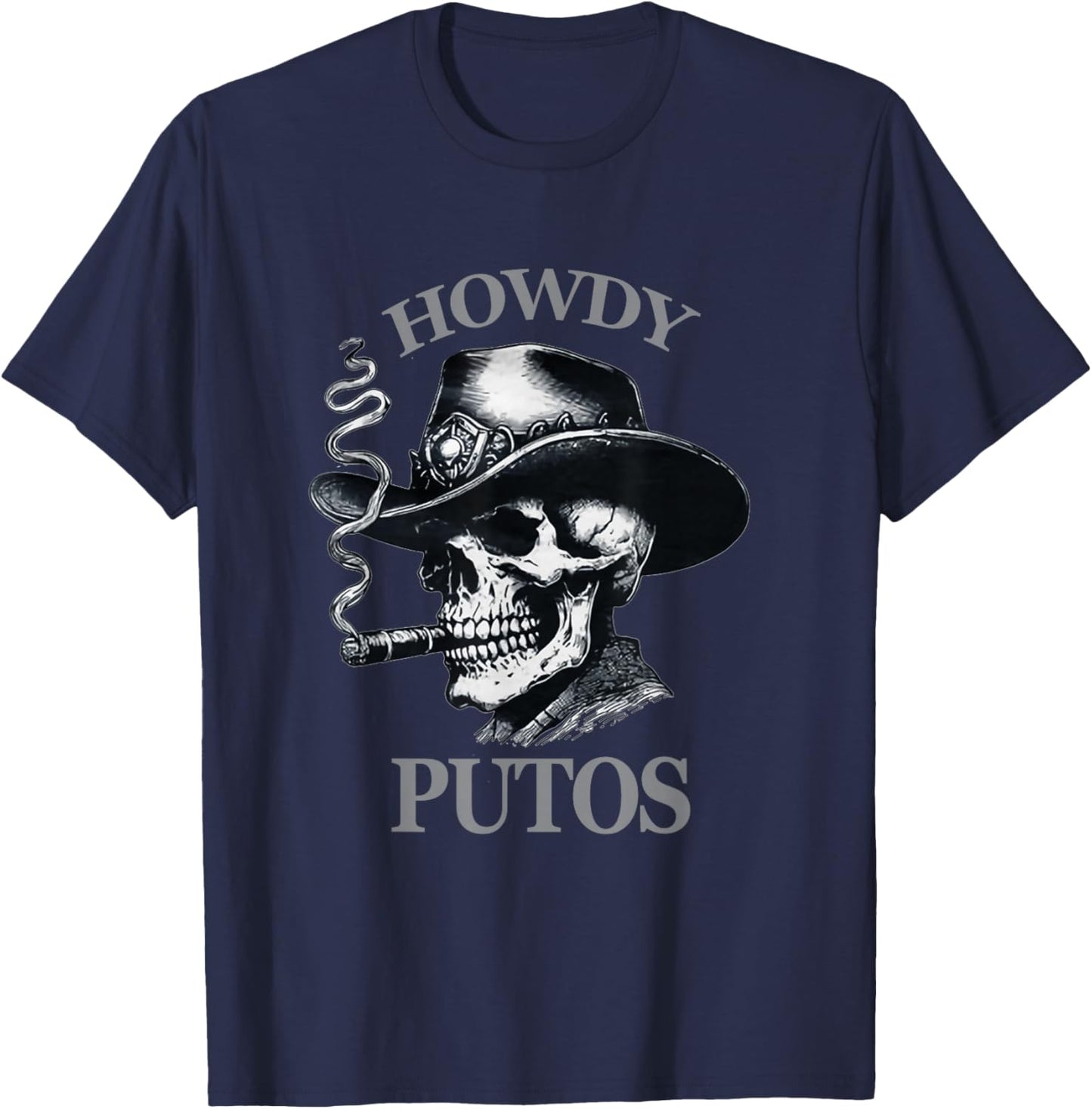 Funny Western Cowboy Howdy Putos T-Shirt - T-Shirt | Navy