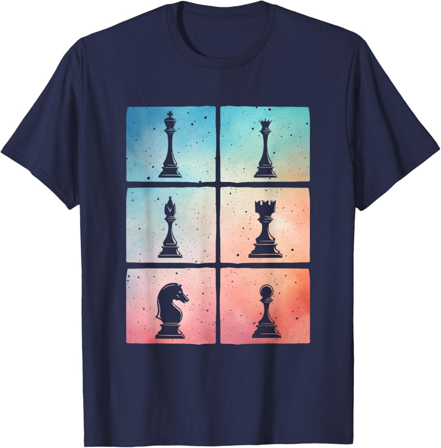 Cool Chess Art Women Kids Chess Player Chess Novelty T-Shirt - T-Shirt | Navy