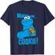 Sesame Street Cookie Monster Yummy Cookies Happy Pose Retro T-Shirt - T-Shirt | Navy