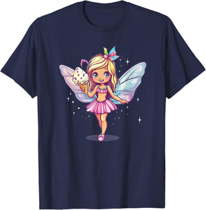 Eine süße Fee mit Eis für eine schöne Note T-Shirt - T-Shirt | Navy