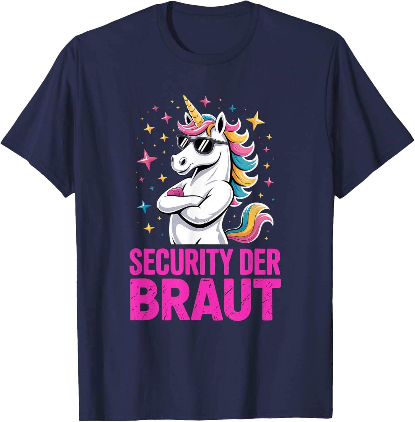 Security Der Braut Junggesellenabschied JGA T-Shirt - T-Shirt | Navy