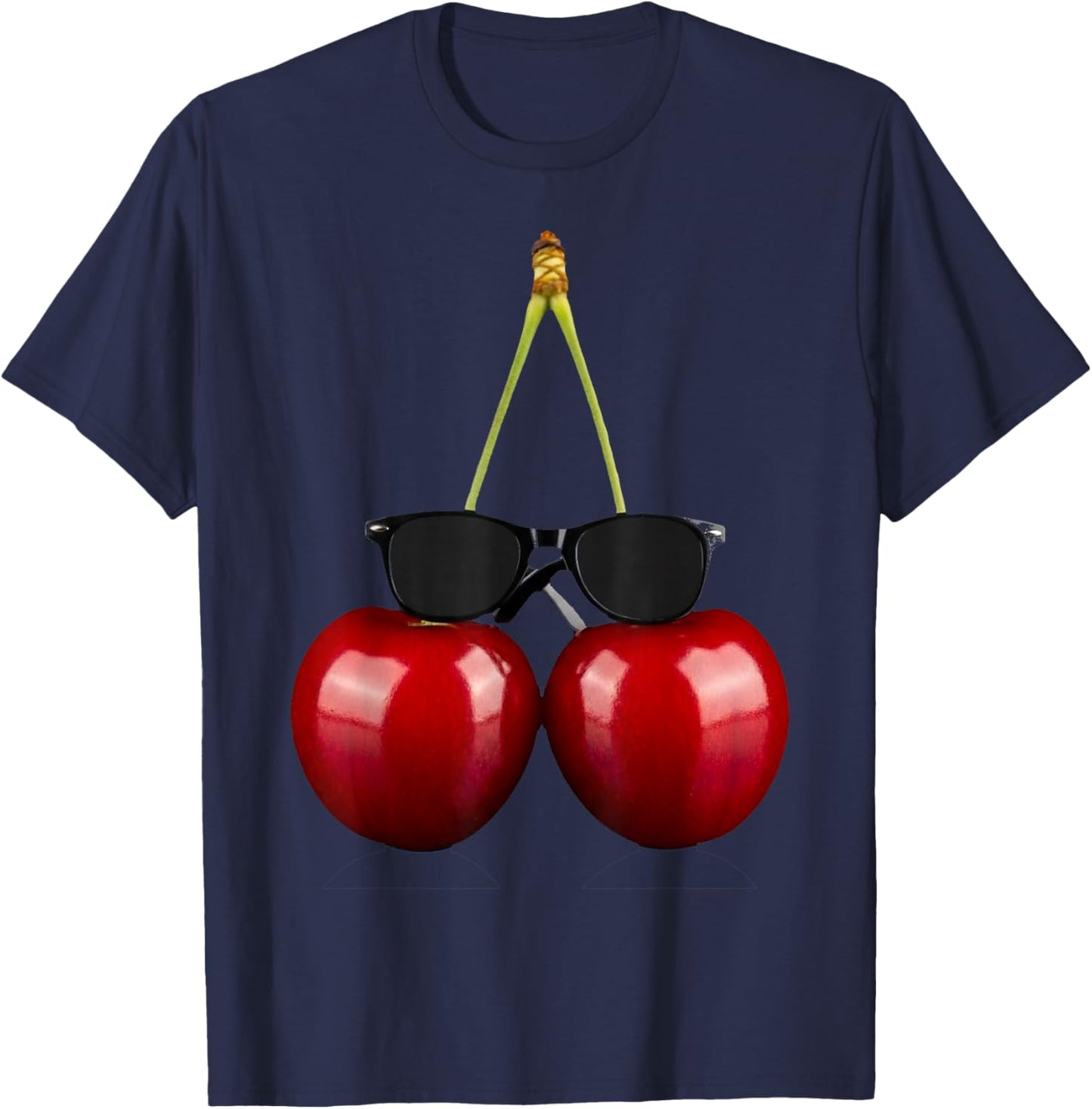 Coole Kirschen mit Sonnenbrille Lustige Früchte T-Shirt - T-Shirt | Navy