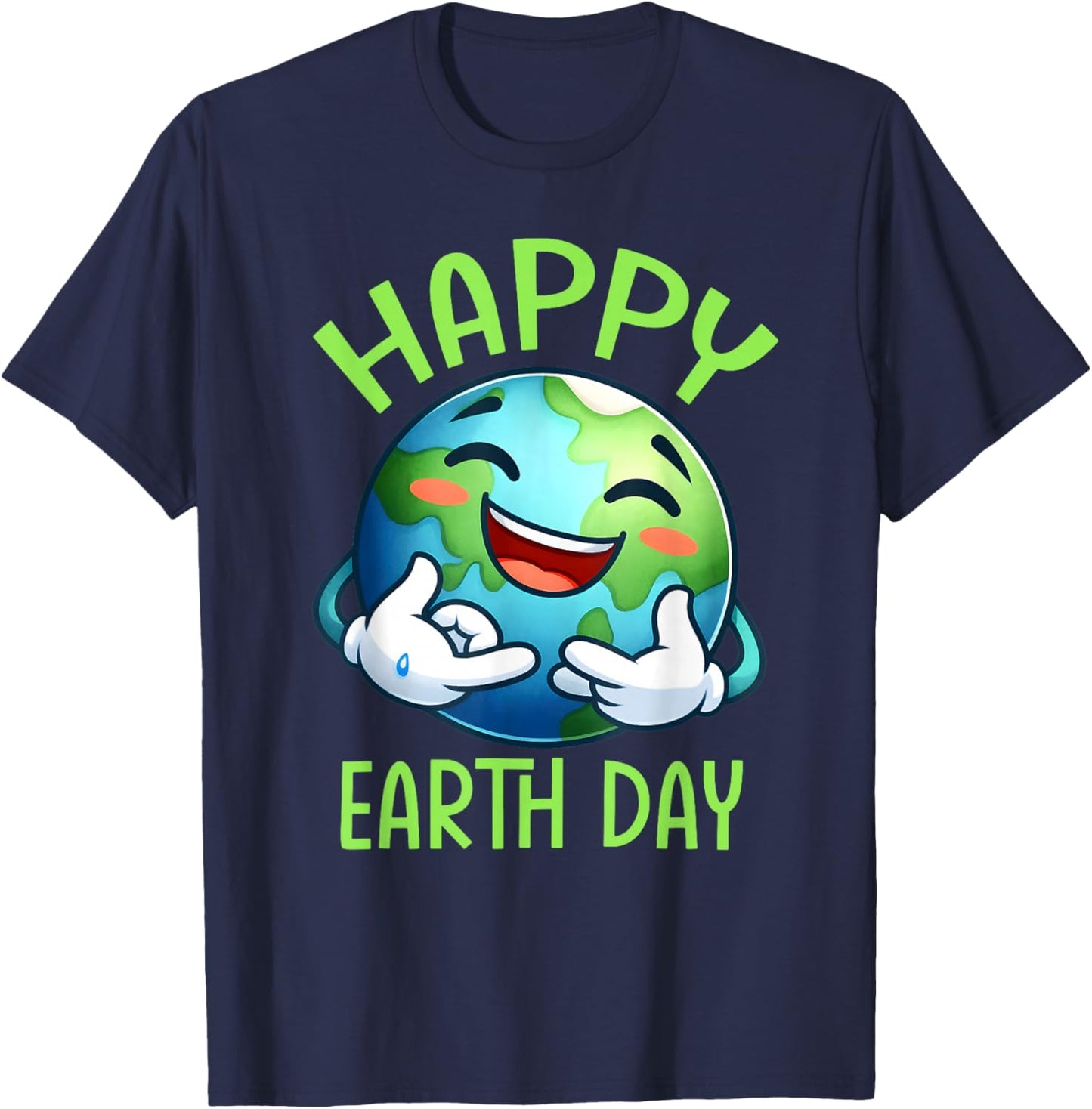 Cute Earth Day 2025 Happy Earth Day Shirt Men Women Kids T-Shirt - T-Shirt | Navy