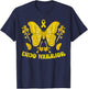 Endo Warrior Butterfly Endometriosis Awareness Month T-Shirt - T-Shirt | Navy