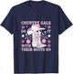 Country Gals Do It With Their Boots On Western Humor T-Shirt - T-Shirt | Navy
