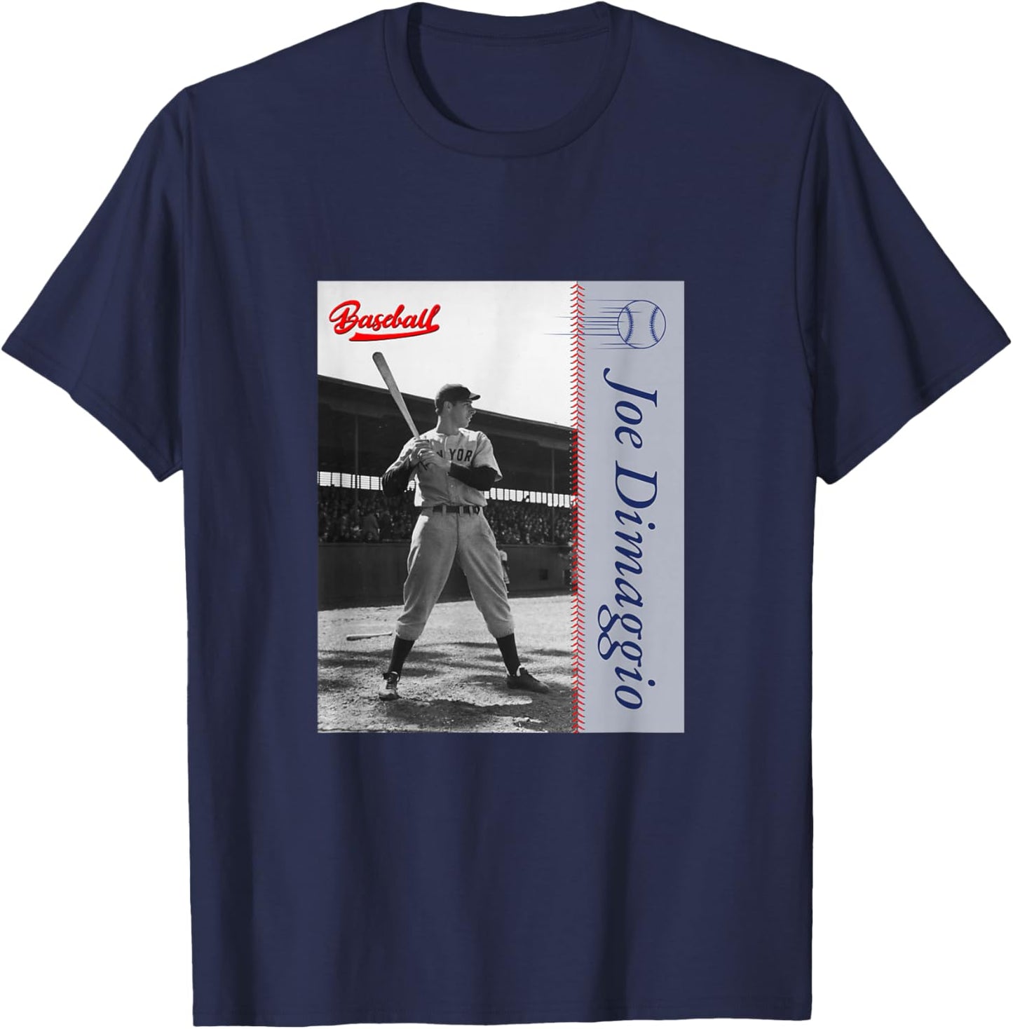 Joe Dimaggio_Baseball_025 T-Shirt - T-Shirt | Navy