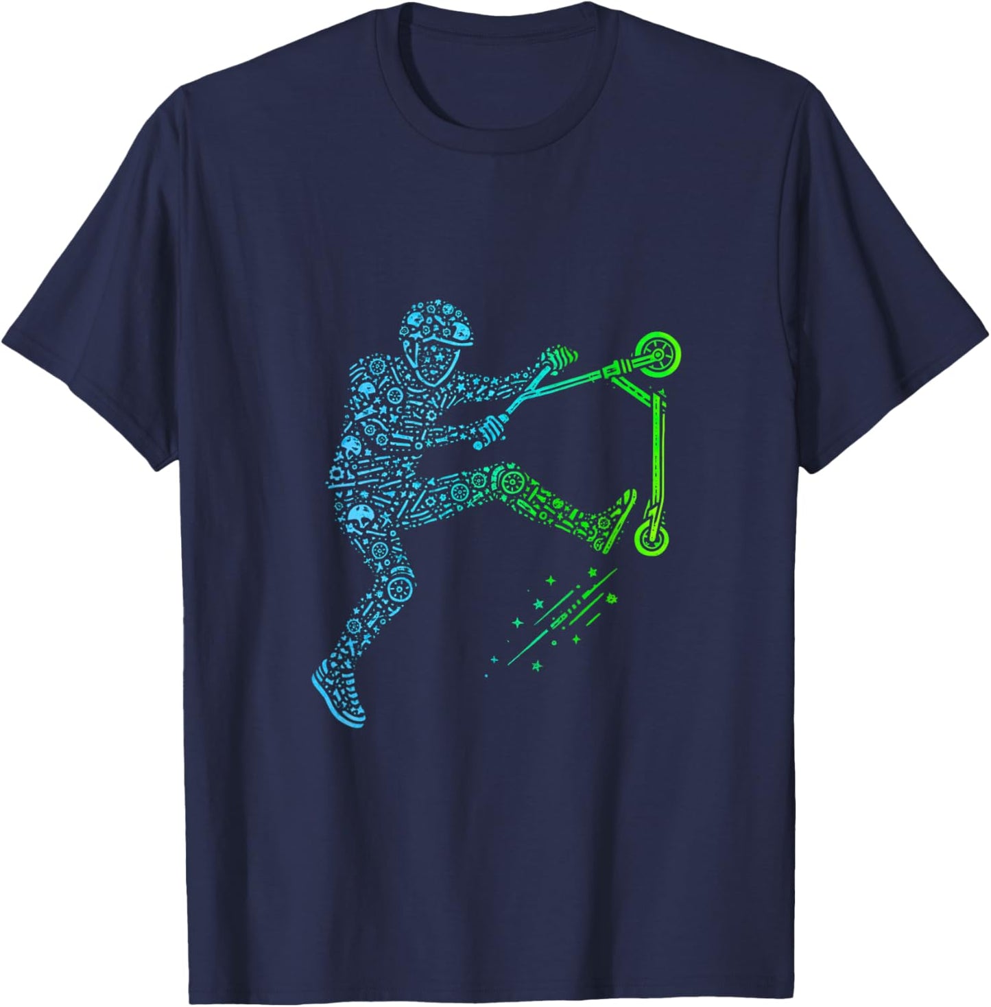 Scooter Stunt Scooter for Boys & Children Cool Scooter Stunt T-Shirt - T-Shirt | Navy
