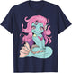 Pastel Goth Mermaid Shirt Kawaii Zombie Mermaid Cute Witchy T-Shirt - T-Shirt | Navy