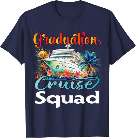 Graduation Cruise Squad 2026 Friend Family Vacation Matching T-Shirt - T-Shirt | Navy