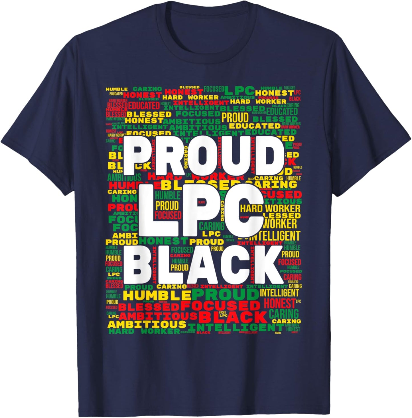 Licensed Professional Counselor African American Black LPC T-Shirt - T-Shirt | Navy