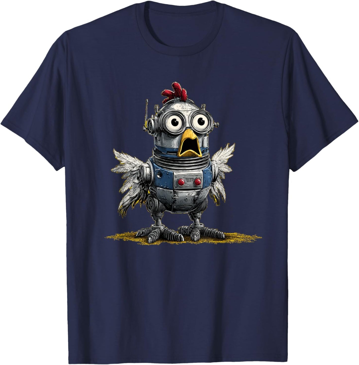Future Chicken Costume for Robots and Animals Fans T-Shirt - T-Shirt | Navy