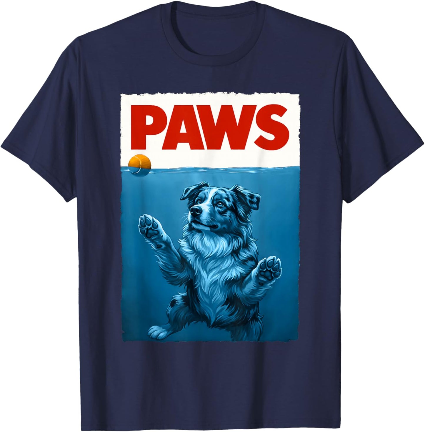 Cute Aussie Dog Aussie Mom Funny Australian Shepherd T-Shirt - T-Shirt | Navy