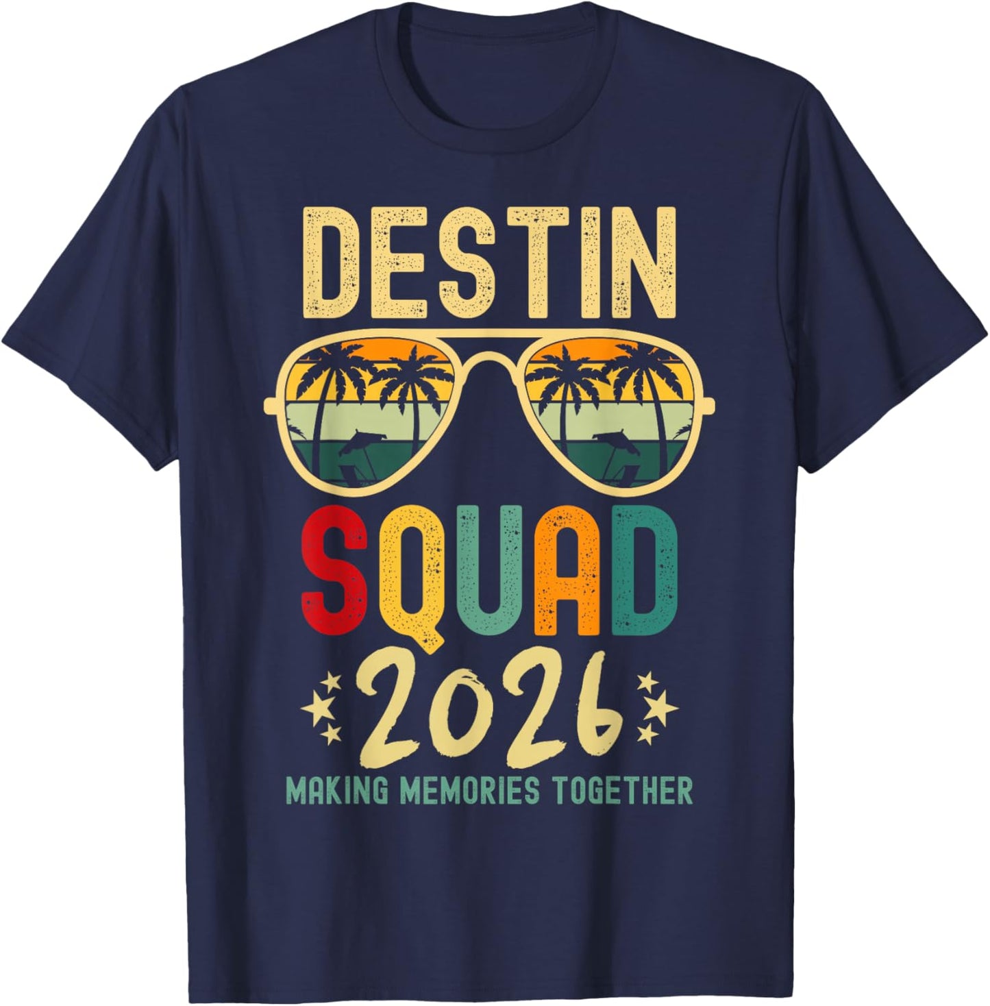 Destin Florida Vacation Squad 2026 Matching Group Family T-Shirt - T-Shirt | Navy