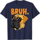 Bruh Funny Meme Saying Bruh with Dog face Teens Boy Girls T-Shirt - T-Shirt | Navy