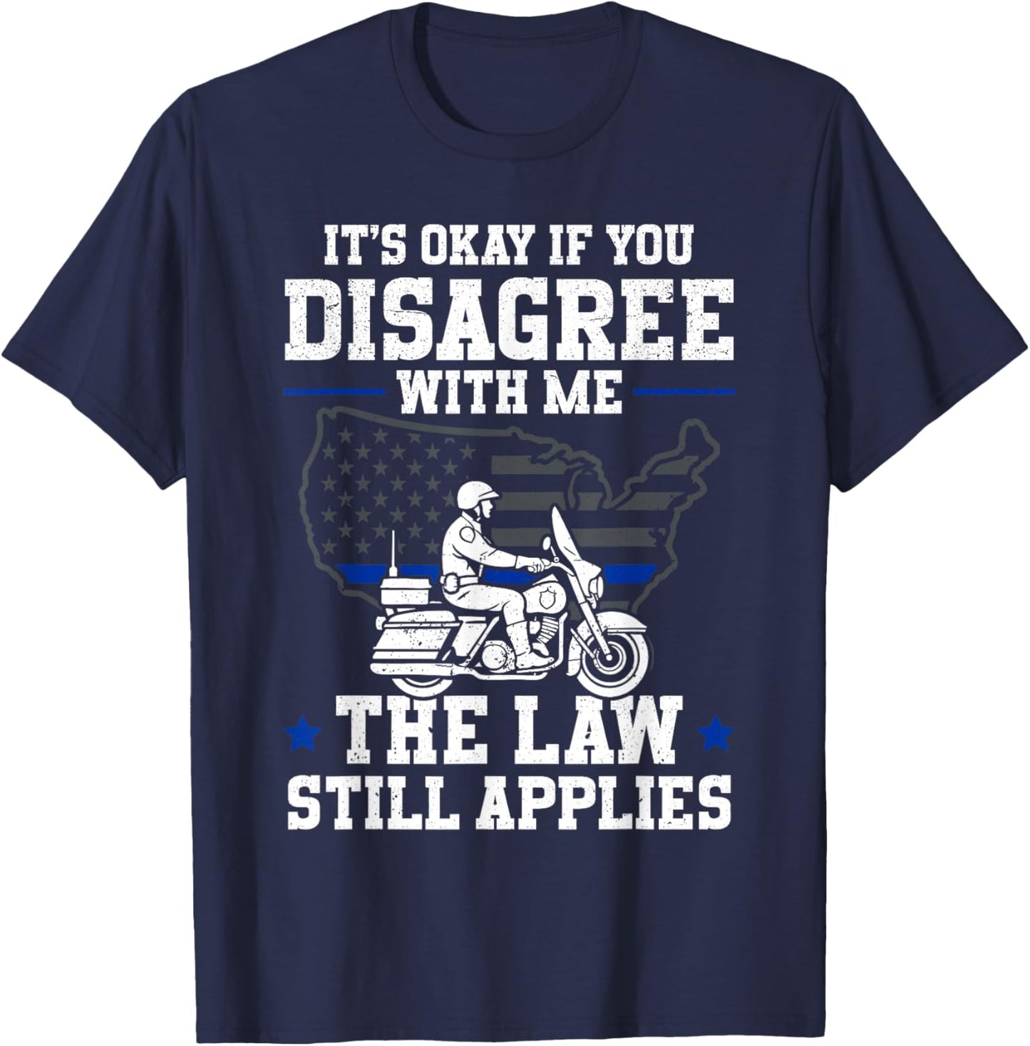Highway Patrol Police Officer CHP T-Shirt - T-Shirt | Navy