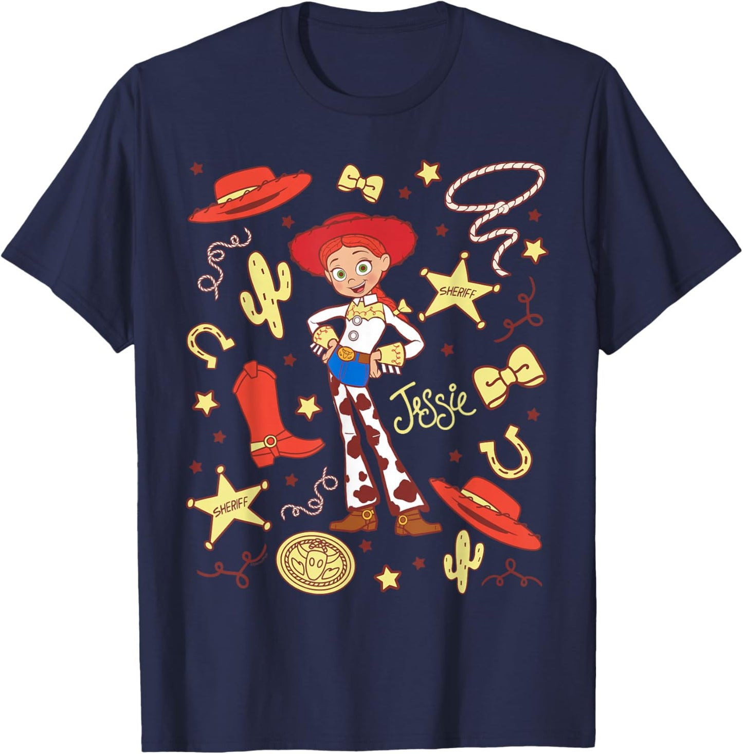 Disney and Pixar's Toy Story Jessie Cowgirl Western Collage T-Shirt - T-Shirt | Navy