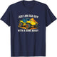 Just an Old Guy with A Dune Buggy T-Shirt - T-Shirt | Navy