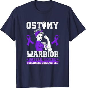 Ostomy Surgery Recovery Ostomy Warrior T-Shirt - T-Shirt | Navy