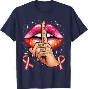 Don't Judge What You Don't Understand LGBTQ Lesbian Pride T-Shirt - T-Shirt | Navy